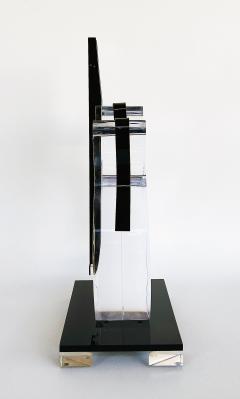  Iconic Design Gallery Custom Made 4 Thick Lucite Guitar Sculpture on Stand Signed Edition 1 10 - 4557857
