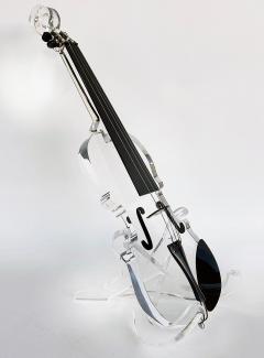  Iconic Design Gallery Custom Made Lucite Violin Sculpture on Stand Signed Numbered Edition 1 10 - 4557881