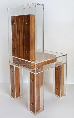  Iconic Design Gallery Custom Made Lucite and Wood Sculptural Chair - 4174602
