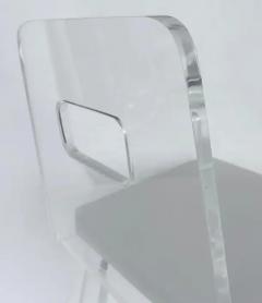  Iconic Design Gallery Custom Order Lucite Bar or Counter Stool with Upholstered Seats - 4002103