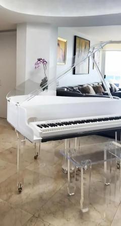  Iconic Design Gallery Custom made Lucite Acrylic Baby Grand Piano and Bench by Iconic Design Gallery - 3599541
