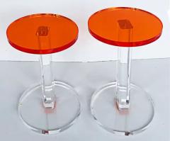  Iconic Design Gallery Iconic Design Gallery Custom Made Lucite Side Tables Pair - 3528438