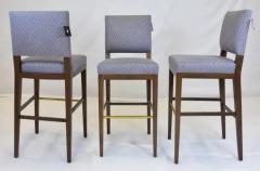  Iconic Design Gallery Le Jeune Upholstery Barista Barstool with Brass Showroom Models Per Item - 3528467