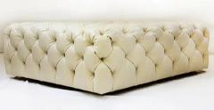  Iconic Design Gallery Le Jeune Upholstery Bristol Tufted Leather Coffee Table Floor Model - 3532677