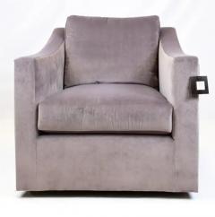  Iconic Design Gallery Le Jeune Upholstery Lacey Swivel Lounge Chair Showroom Model - 3507580