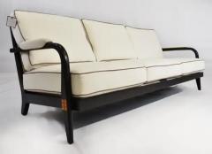  Iconic Design Gallery Le June Upholstery 3 Seat Club Havana Sofa Floor Model Walnut Finished Mahogany - 3503189