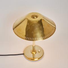 Idman Oy 1950s Finnish Perforated Brass Table Lamp Attributed to Paavo Tynell - 2821539