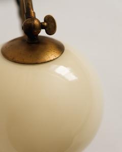  Idman Oy 1950s Mauri Almari Brass and Opaline Glass Table Lamp for Idman Oy - 2381978