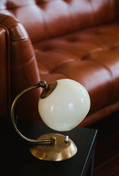  Idman Oy 1950s Mauri Almari Brass and Opaline Glass Table Lamp for Idman Oy - 2381980