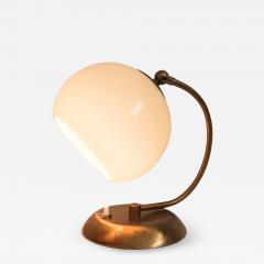  Idman Oy 1950s Mauri Almari Brass and Opaline Glass Table Lamp for Idman Oy - 2383015