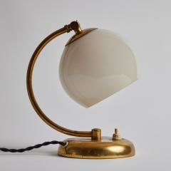  Idman Oy 1950s Mauri Almari Brass and Opaline Glass Table Lamp for Idman Oy - 2941027