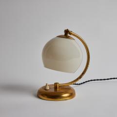  Idman Oy 1950s Mauri Almari Brass and Opaline Glass Table Lamp for Idman Oy - 2941031