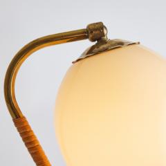  Idman Oy 1950s Mauri Almari Glass Rattan Table Lamp for Idman Oy Finland - 2887060