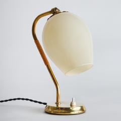  Idman Oy 1950s Mauri Almari Glass Rattan Table Lamp for Idman Oy Finland - 2887061