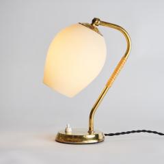  Idman Oy 1950s Mauri Almari Glass Rattan Table Lamp for Idman Oy Finland - 2887064