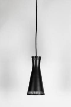  Idman Oy 1950s Mauri Almari Perforated Black Metal Pendant for Idman Oy Finland - 3609905