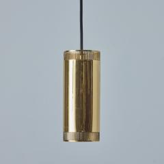  Idman Oy 1960s Perforated Brass Cylindrical Pendant Attributed to Mauri Almari for Idman - 3300757