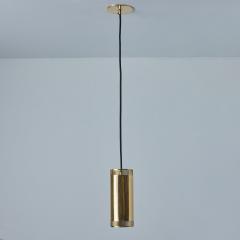  Idman Oy 1960s Perforated Brass Cylindrical Pendant Attributed to Mauri Almari for Idman - 3300758