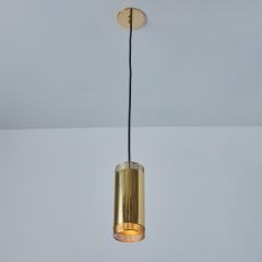  Idman Oy 1960s Perforated Brass Cylindrical Pendant Attributed to Mauri Almari for Idman - 3300760