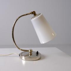  Idman Oy Art Deco Table Wall Lamp in Chromed and Opaline Glass Idman 1940s - 4398776