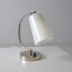  Idman Oy Art Deco Table Wall Lamp in Chromed and Opaline Glass Idman 1940s - 4398778