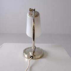 Idman Oy Art Deco Table Wall Lamp in Chromed and Opaline Glass Idman 1940s - 4398779