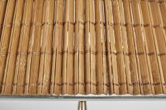  Idman Oy Ceiling Lamp with Rattan Shade by Idman Finland Mid 20th Century - 4701684
