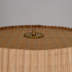  Idman Oy Finnish Modern Floor Lamp Model 224 in Elm Brass Rattan Stockmann 1950s - 4496699