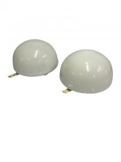  Idman Oy Idman Minimalist Ceiling Lamps in White Opaline Glass Model 80113 1950s - 3972745