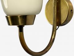  Idman Oy Mauri Almari Wall Lights Brass Glass Finland 1960s - 4534636