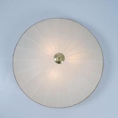  Idman Oy Mid Century Modern Sizable Beige Rattan Flush Mount Model A2 Idman 1950s - 4279779