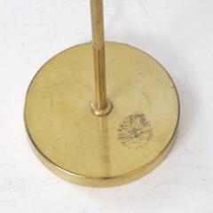  Idman Oy Mid century Brass Rattan Floor Lamp Model 62047 Idman 1940s 50s - 4818614