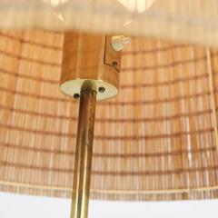  Idman Oy Mid century Brass Rattan Floor Lamp Model 62047 Idman 1940s 50s - 4818619