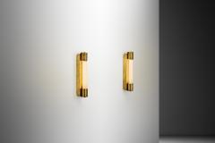  Idman Oy Pair of Brass Model 71032 Wall Lamps by Mauri Almari for Idman Finland 1950s - 4294705