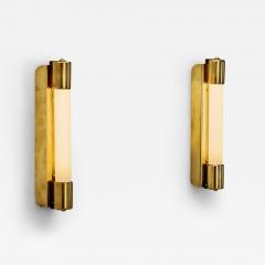  Idman Oy Pair of Brass Model 71032 Wall Lamps by Mauri Almari for Idman Finland 1950s - 4296974