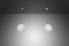 Idman Oy Pair of Paavo Tynell Model 1602 Pendant Lamps for Idman Finland 1950s - 4253502