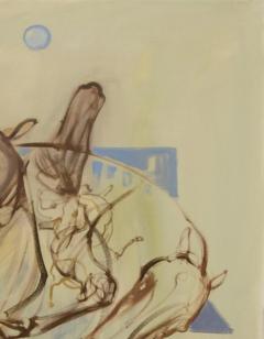  Igor Bogojevic Abstract Horse Oil on Canvas Painting Titled Moonlight Sonata Signed by Artist - 2873637