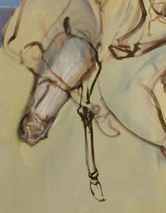  Igor Bogojevic Abstract Horse Oil on Canvas Painting Titled Moonlight Sonata Signed by Artist - 2873638