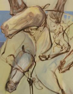  Igor Bogojevic Abstract Horse Oil on Canvas Painting Titled Moonlight Sonata Signed by Artist - 2873640