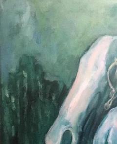  Igor Bogojevic Green Dreams in a Grey City Oil on Canvas - 2873647
