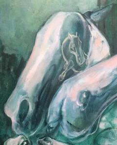  Igor Bogojevic Green Dreams in a Grey City Oil on Canvas - 2873653