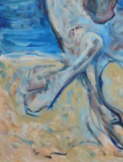  Igor Bogojevic Horse Abstract Oil on Canvas Painting Titled On the Beach and Signed - 2873668