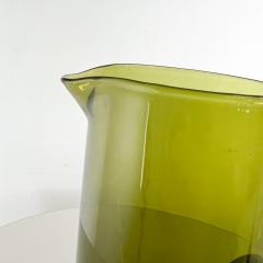  Iittala 1950s Finland Modern Green Glass Pitcher by Erkki Vesanto Iittala - 2985775