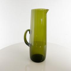  Iittala 1950s Finland Modern Green Glass Pitcher by Erkki Vesanto Iittala - 2985781