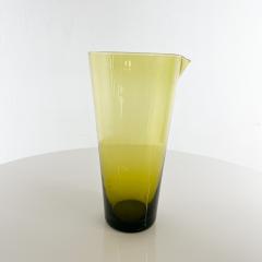  Iittala 1960s Scandinavian Modern Juice Carafe Green Glass Iittala Finland - 2985792
