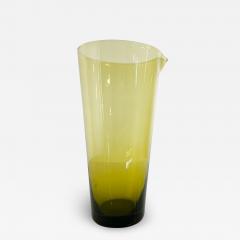  Iittala 1960s Scandinavian Modern Juice Carafe Green Glass Iittala Finland - 2988134