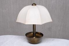  Il Punto Sculptural Il Punto la Bottega Brass Table Lamp with Umbrella Shade Italy 1970s - 4574461