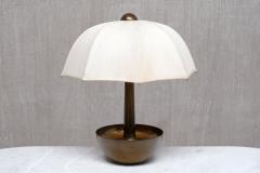  Il Punto Sculptural Il Punto la Bottega Brass Table Lamp with Umbrella Shade Italy 1970s - 4574465