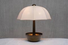  Il Punto Sculptural Il Punto la Bottega Brass Table Lamp with Umbrella Shade Italy 1970s - 4574468