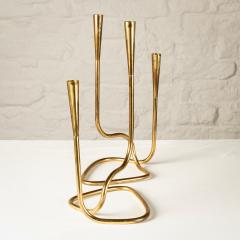  Illums Bolighus Pair of Serpentine Brass Candle Holders by Illums Bolighus Denmark 1960s - 2864765